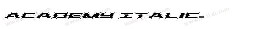 Academy Italic字体转换